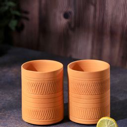 The handicraftian Terracotta ROYAL JUMBO Glass Set of 2-24