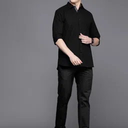 SZN Men Slim Fit Standard Opaque French CuffShirt-picture-3