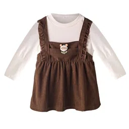 Bold N Elegant Corduroy Full Sleeve Pinafore Dress-image-97
