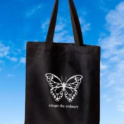 the sack co Black Cotton Tote Bag-image-67