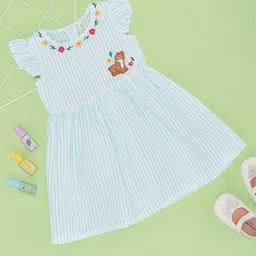 Pantaloons Baby Girl Embroidered Fit & Flare Dress-10