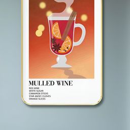 Aura Red & Orange Mulled Wine Wall Paintings-image-91