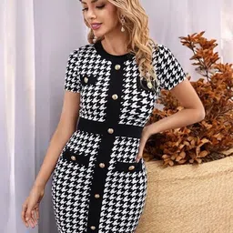 BAESD Geometric Printed Bodycon Mini Dress-image-25