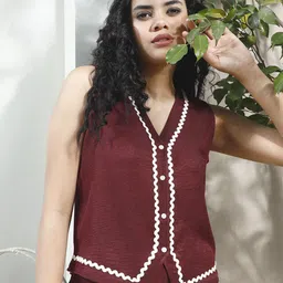 Boho By Athena Linen Top-image-70
