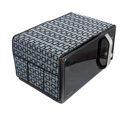 The Furnishing Tree Waterproof & Dustproof PVC Microwave Oven Top Cover with 6 Utility Pockets Latt-image-53