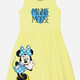 YK Disney Graphic Printed Fit & Flare Cotton Dress-image-76