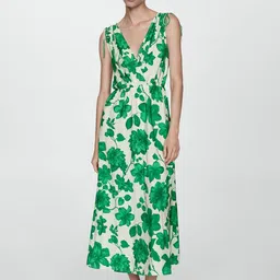 MANGO Floral Print Wrap Maxi Dress-image-30