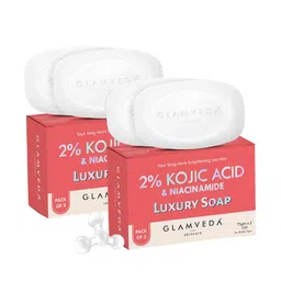 GLAMVEDA Set Of 4 Luxury Soap 2% Kojic Acid Skin Lightening With Niacinamide-75gm Each-8