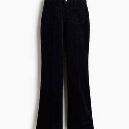 H&M Women Solid Flared Corduroy Trousers-picture-37