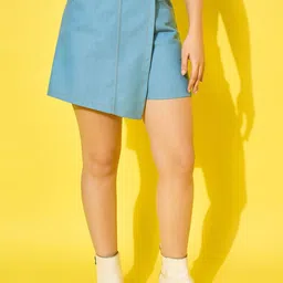 DIMPY GARMENTS Women High Waist Skorts Mini Skirt-image-87