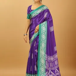 NIRMAL CREATION Ethnic Motifs Pure Crepe Saree-image-41