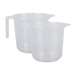Kuber Industries Transparent 2 Pieces Bath Mugs-1500 ml Each-97