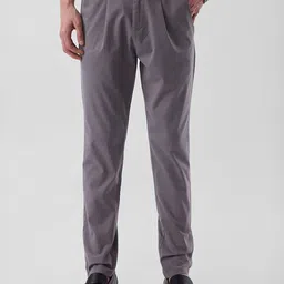 Snitch Men Snitch Grey Mid-Rise Slim Fit Trouser-image-17