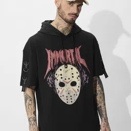 The Souled Store Men Printed Hooded T-shirt-image-49
