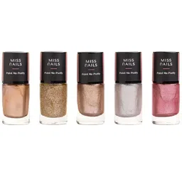 MISS NAILS Set Of 5 Nail Polish- 4 ml Each- Paint Me Pretty-image-12