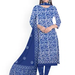 Farooq Dyeing Floral Printed Pure Cotton Unstitched Dress Material-image-91