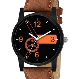 Miss Perfect Men Printed Dial & Leather Straps Analogue Watch PL528-picture-13