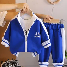 INCLUD Boys Typographic Printed Zipper Jacket With T-Shirt & Joggers Set-picture-35