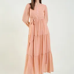 aayu Puff Sleeve Georgette Maxi Dress-image-48