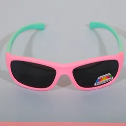 DukieKooky Unisex Kids Rectangle Sunglasses with Polarised and UV Protected Lens-image-68