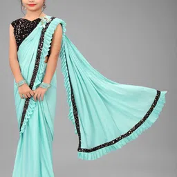 XOOM LADY Sequinned Saree-image-69