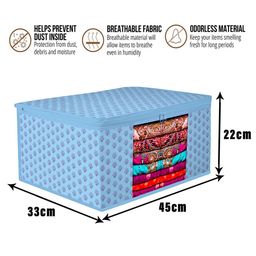 Kuber Industries Blue Set of 4 Regular Multi-Utility Organisers image 5