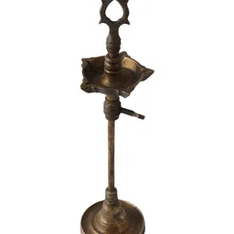 Indianshelf Textured Brass Pooja Diya-image-79