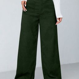 SAKHWALA Women Relaxed Straight Leg High-Rise Wrinkle Free Trousers-picture-47