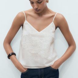 MANGO Lace Inserts Top-image-19