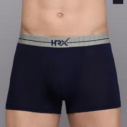 HRX by Hrithik Roshan Pack Of 2 Pure Cotton Trunks HRX_TRK_002_NVY/EG/_2PC-53
