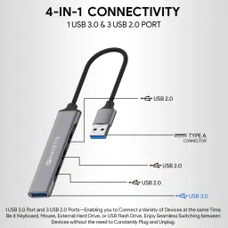 AMKETTE Type A USB 3.0 4 Port USB Hub image 2
