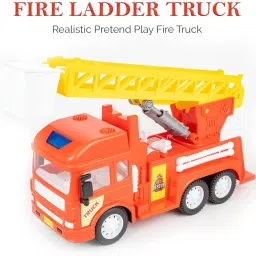 Fire Ladder Truck | Friction Powered Big Size Vehicle for Kids-24
