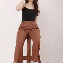 LECOWAR Women Easy Wash Cargos Trousers-picture-4