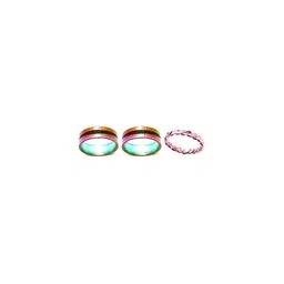 Dynamic Retail Global Set of 3 Rings for Men & Women, Multicolor-Gold Alloy Ring ()-13