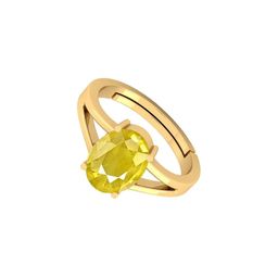Barmunda gems Gold Plated Yellow Sapphire Brass Finger Ring-image-62