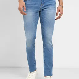 SF JEANS by Pantaloons Men Cotton Slim Fit Mid-Rise Heavy Fade Jeans-image-8