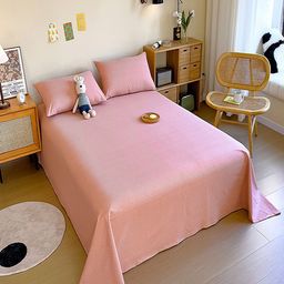 JC HOME Pink 140 TC Queen Bedsheet with 2 Pillow Covers-image-95