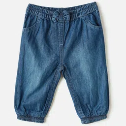 Juniors by Babyshop Girls Pure Cotton Mid Rise Light Fade Joggers Jeans-image-94