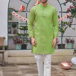 Archittam Men Green Kurta Sets-picture-6