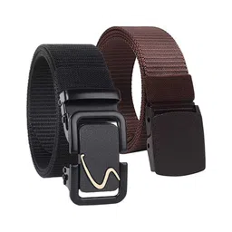 SHOPGLOBAL Men Set Of 2 Textured Belt-picture-42