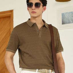 Campus Sutra Polo Collar Regular Fit T-shirt-image-89