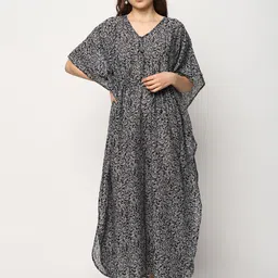 CRAFTBAZAR Floral Print Kimono Sleeve Maternity Kaftan Maxi Dress-image-60