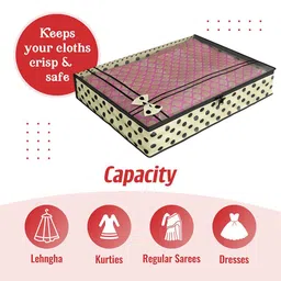 Kuber Industries Cream-Coloured Set of 3 Regular Multi-Utility Organisers image 4