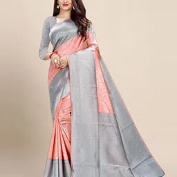 Aldwych Ethnic Motifs Woven Design Banarasi Saree-image-96