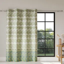 DDecor Green & White Printed Room Darkening Door Curtain-image-74