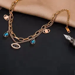 Zabby Allen Rose Gold-Plated Stainless Steel Bracelet With Charms-image-97