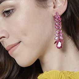 YouBella Gold Plated Artificial Stones Studded Contemporary Studs Earrings-11