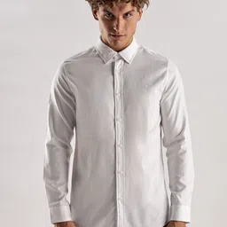 Calvin Klein Jeans Textured Slim Fit Pure Cotton Shirt-image-27