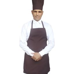 SWITCHON Brown Adjustable Straps Apron With Hat-22