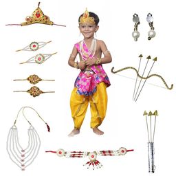 Kaku Fancy dresses Boys Woven Design Top With Dhoti Pant Ram Costume-image-36
